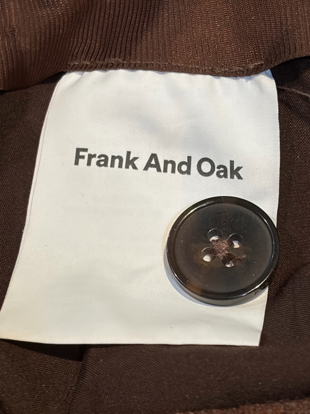Frank & Oak Gertrude Brown Wool-Blend Wide Leg Tailored Pants Size 4 - Picture 8 of 8